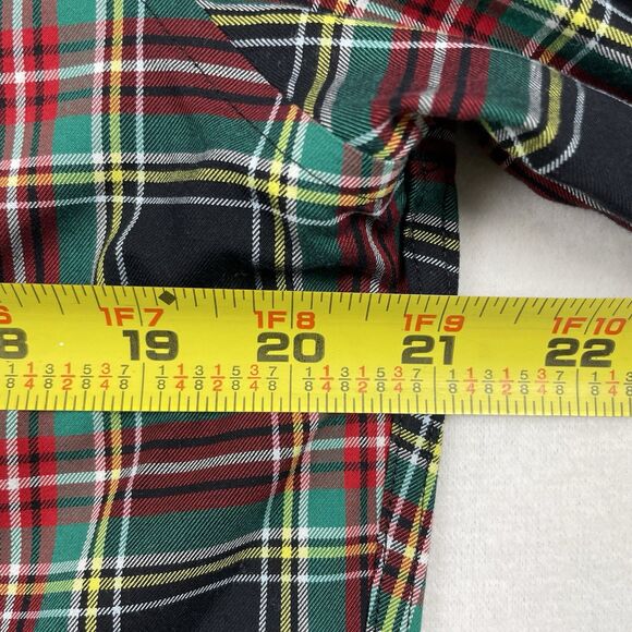 Lands' End Mens Button Down Long Sleeve Black Windowpane Plaid- M/T (15-15 1/2) - Picture 7 of 12